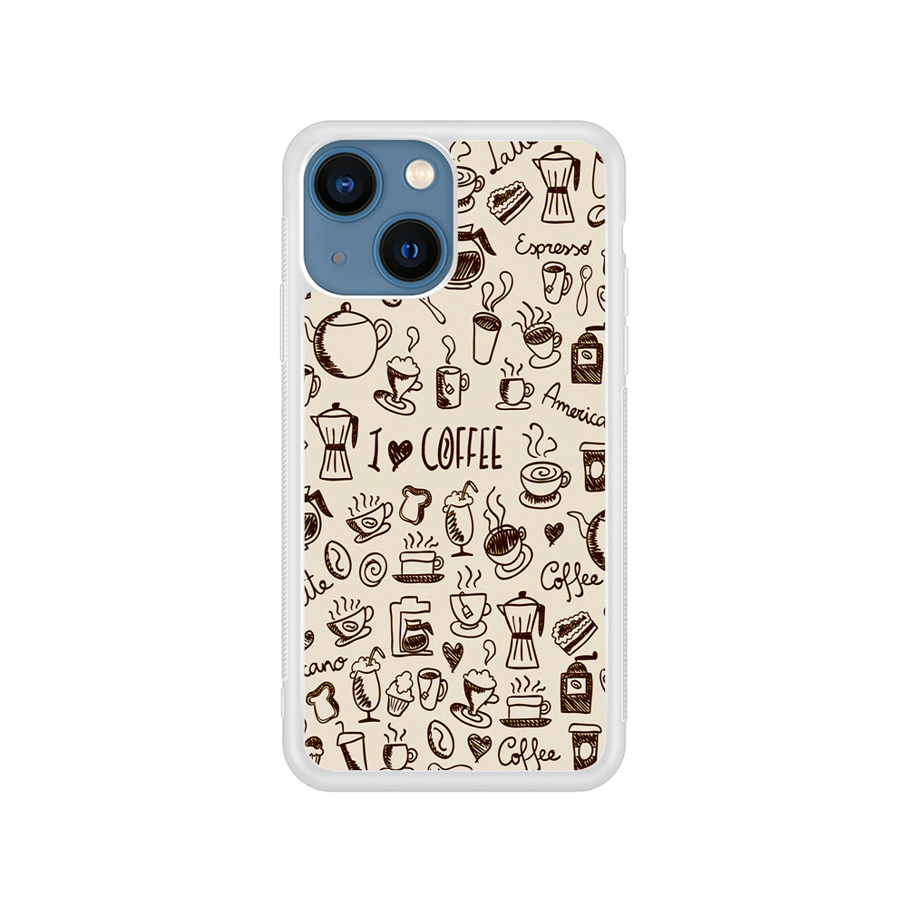 Coffee Time Doodle iPhone 15 Plus Case