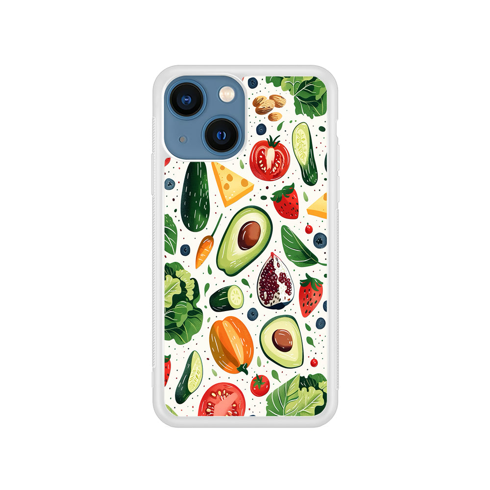 Collection of Fruits and Vegetables iPhone 15 Plus Case