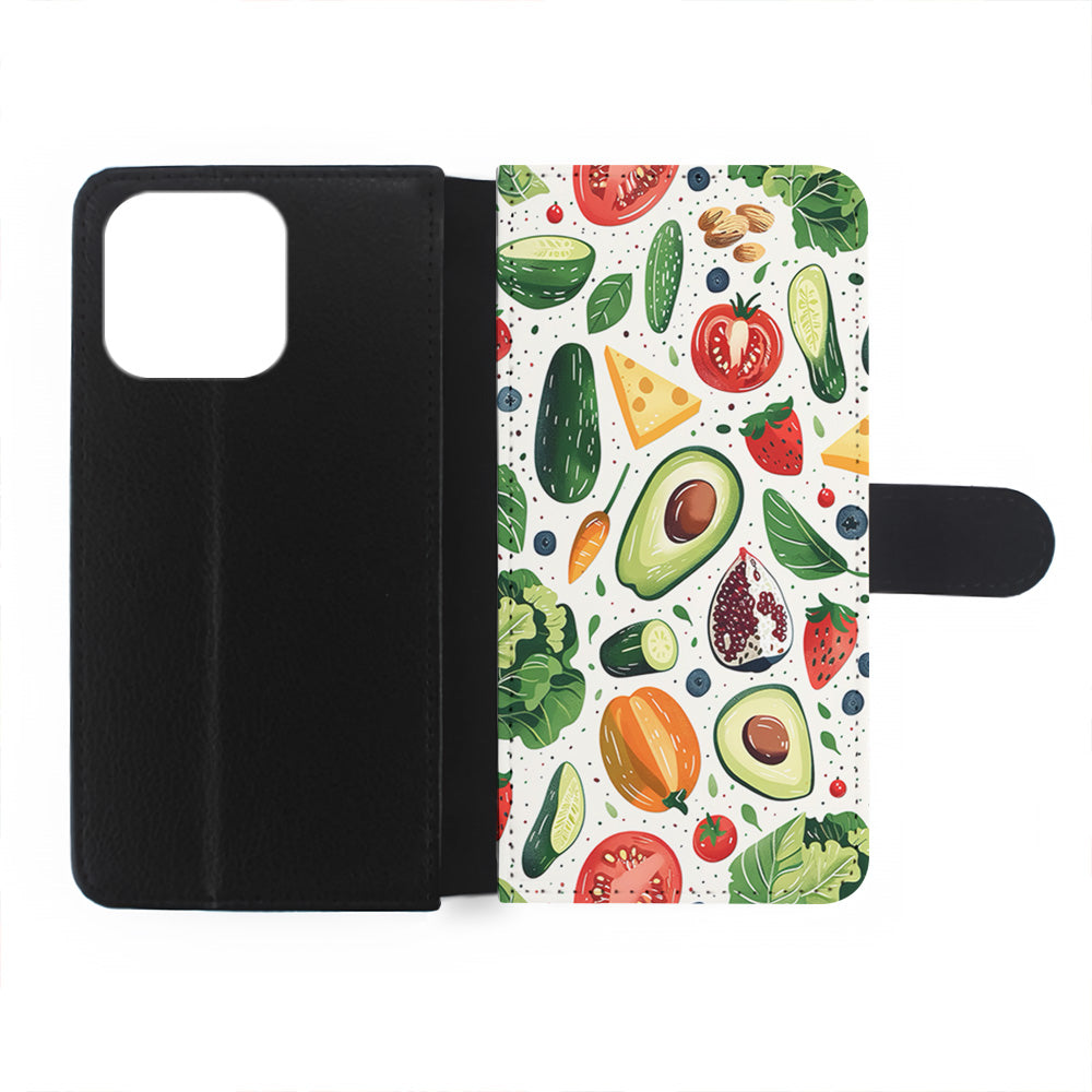 Collection of Fruits and Vegetables iPhone 15 Plus Case