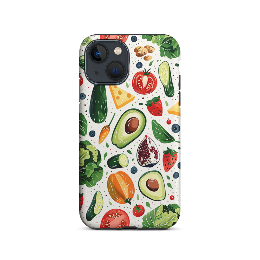 Collection of Fruits and Vegetables iPhone 15 Plus Case