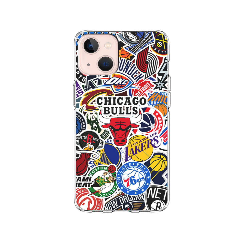 Collection of NBA Club Logos iPhone 15 Plus Case