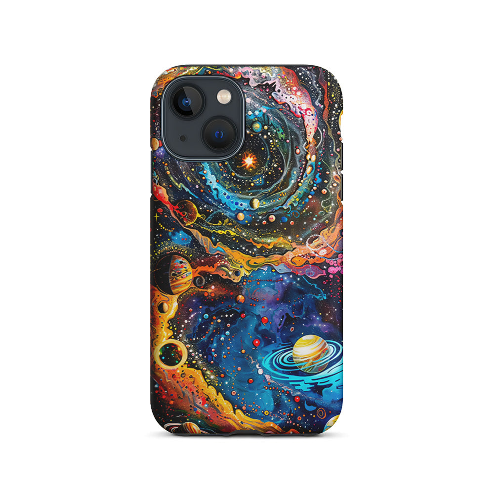 Colorful Galaxy Many Planets iPhone 15 Plus Case