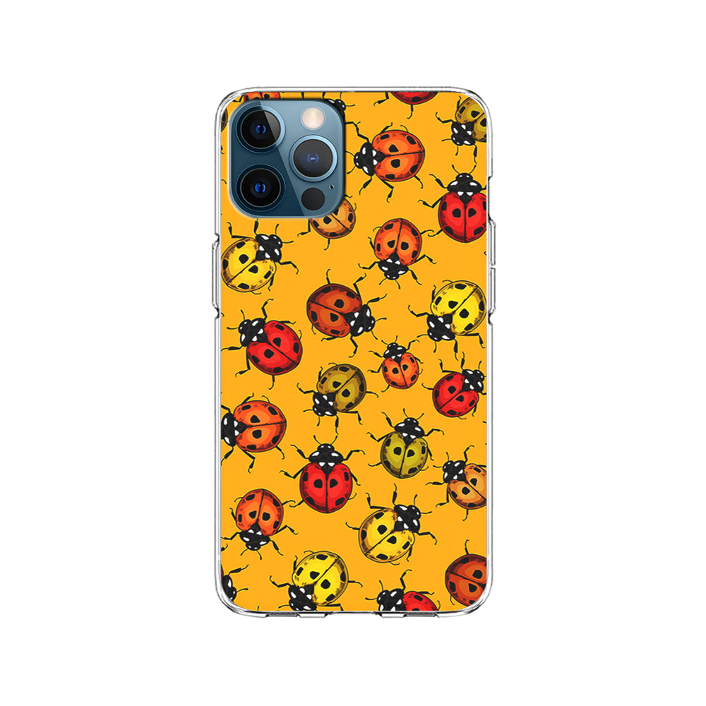 Colorful Ladybugs Pattern iPhone 15 Pro Case