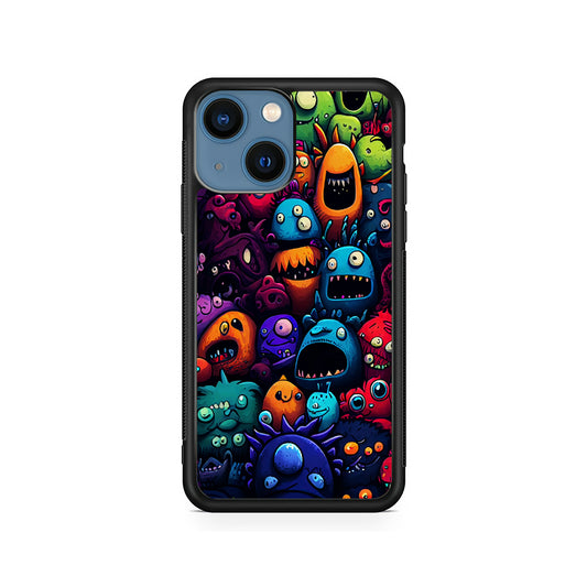 Colorful Monster Doodle Art iPhone 15 Plus Case