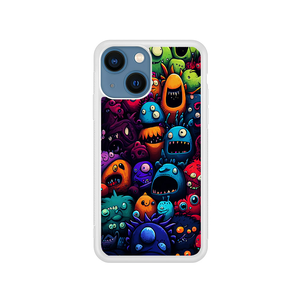 Colorful Monster Doodle Art iPhone 15 Plus Case