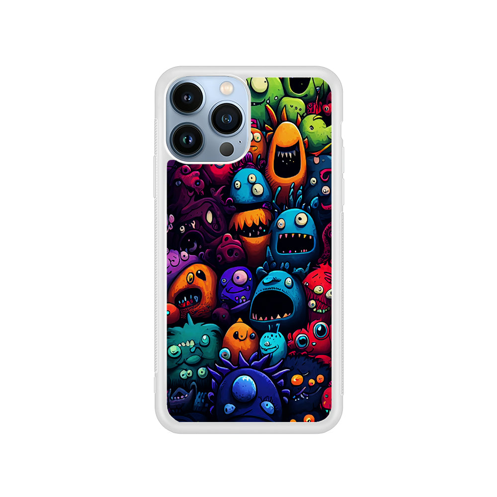 Colorful Monster Doodle Art iPhone 15 Pro Case