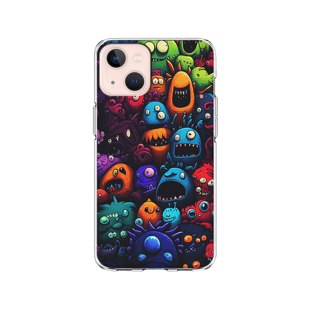 Colorful Monster Doodle Art iPhone 15 Plus Case