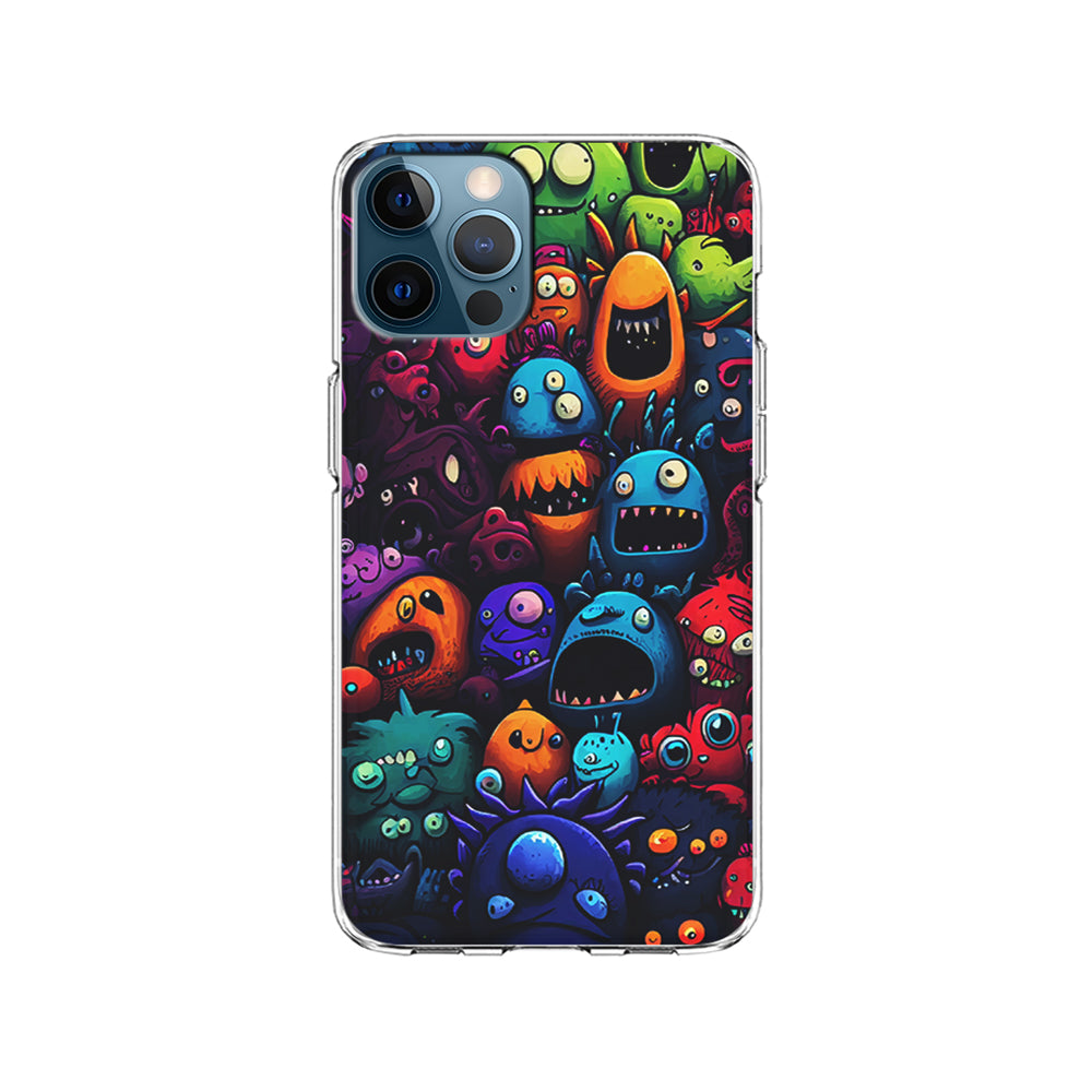 Colorful Monster Doodle Art iPhone 15 Pro Case