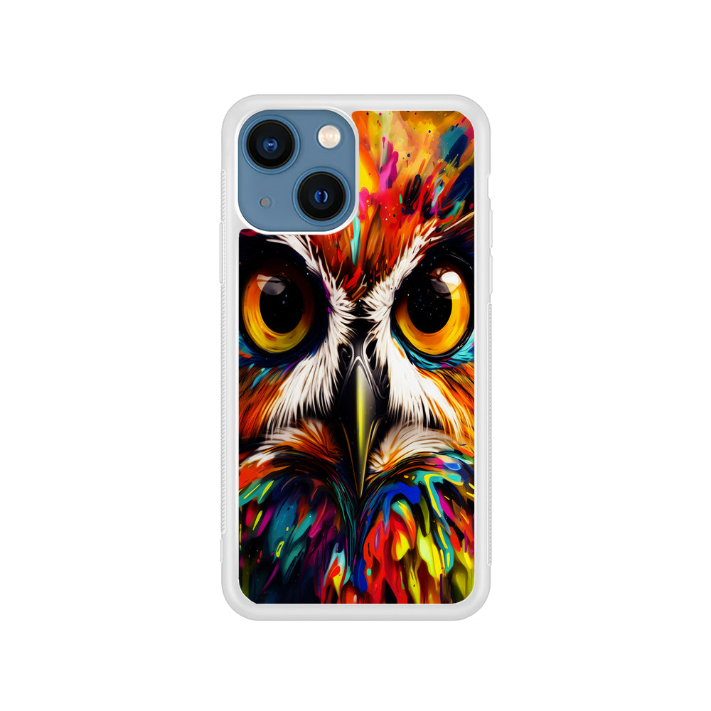 Colorful Owl Face iPhone 15 Plus Case