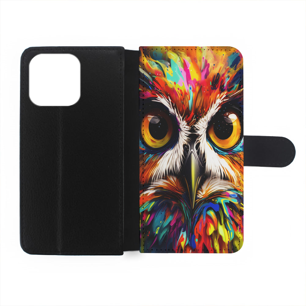 Colorful Owl Face iPhone 15 Plus Case