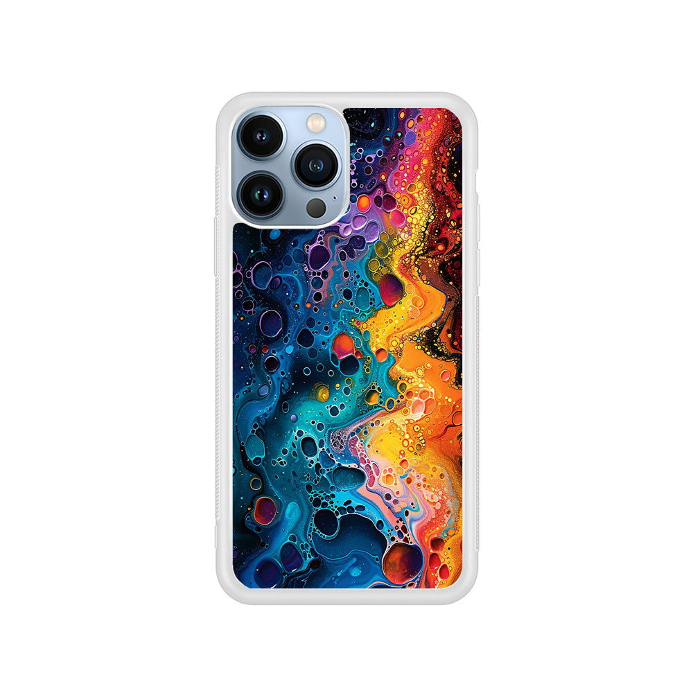 Colorful Painting with Lots of Bubbles iPhone 15 Pro Case