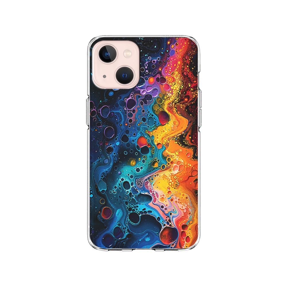 Colorful Painting with Lots of Bubbles iPhone 15 Plus Case