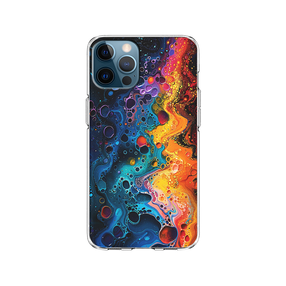 Colorful Painting with Lots of Bubbles iPhone 15 Pro Case