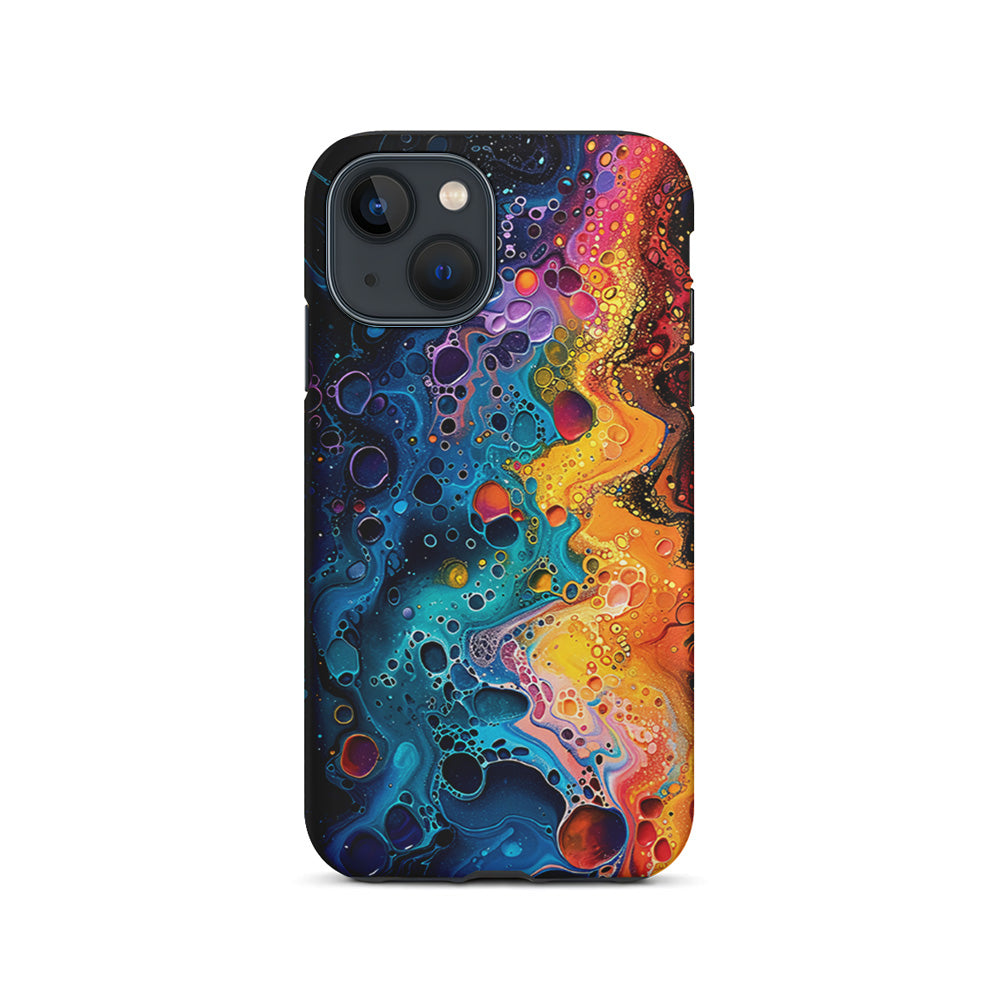 Colorful Painting with Lots of Bubbles iPhone 15 Plus Case