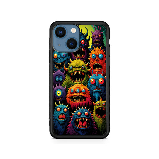 Colorful Scary Monster Doodle iPhone 15 Plus Case