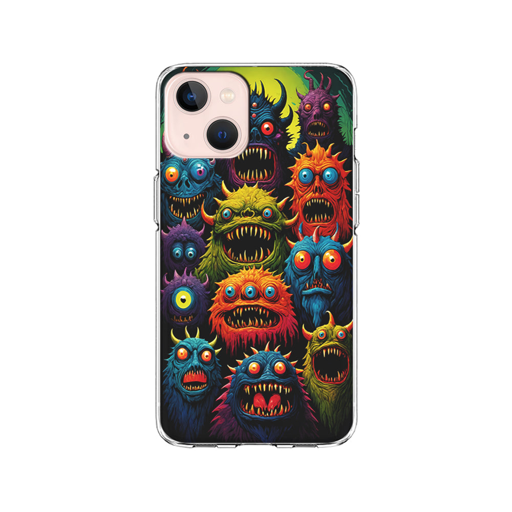 Colorful Scary Monster Doodle iPhone 15 Plus Case