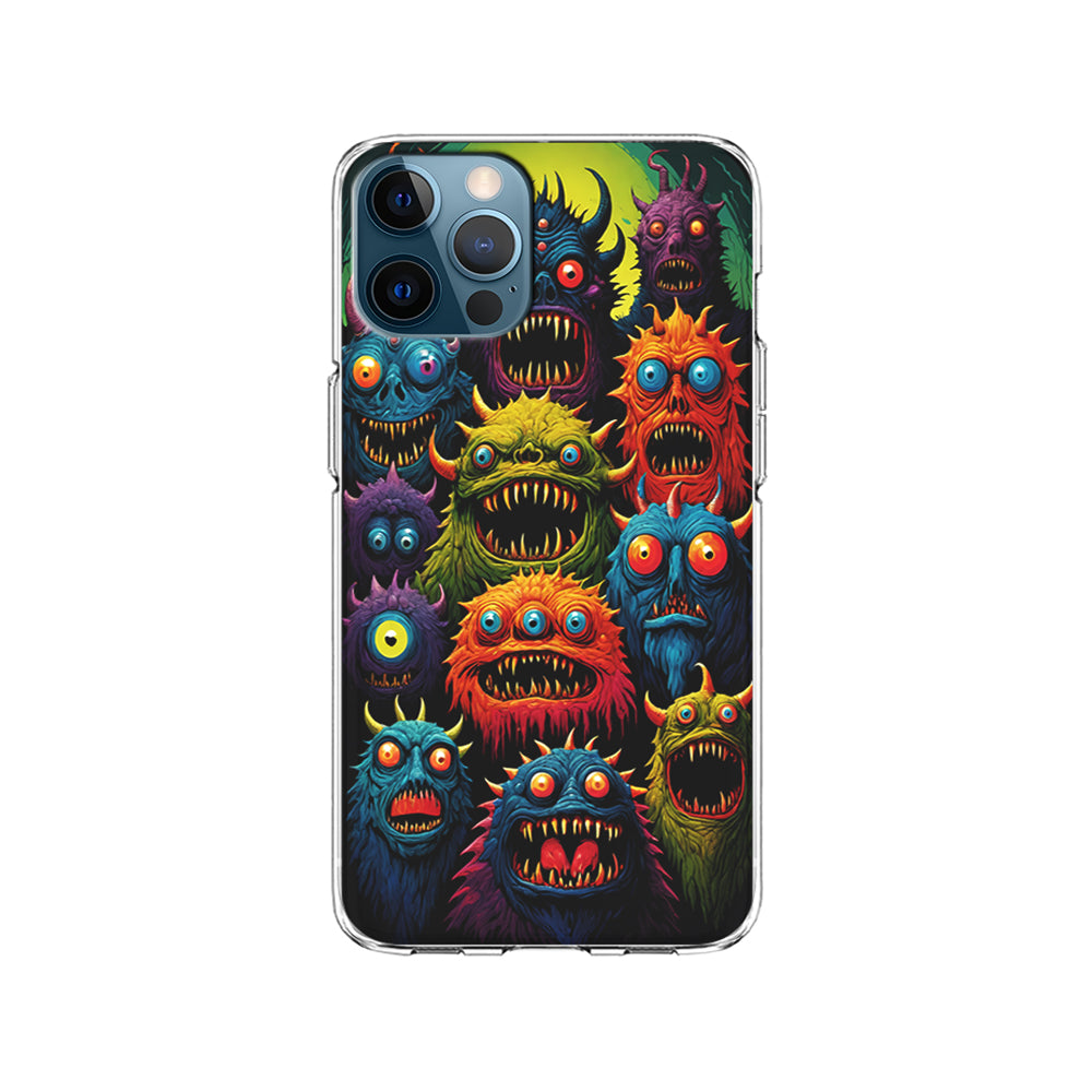 Colorful Scary Monster Doodle iPhone 15 Pro Case