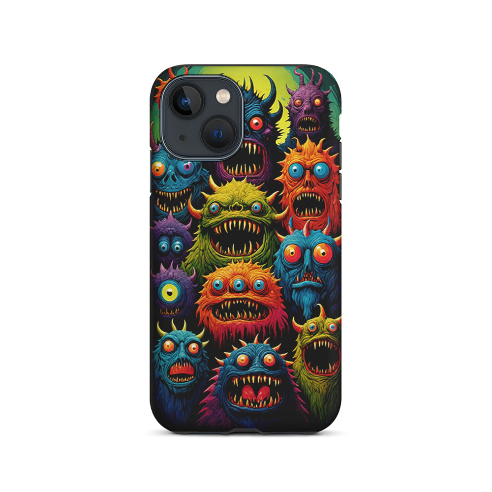 Colorful Scary Monster Doodle iPhone 15 Plus Case