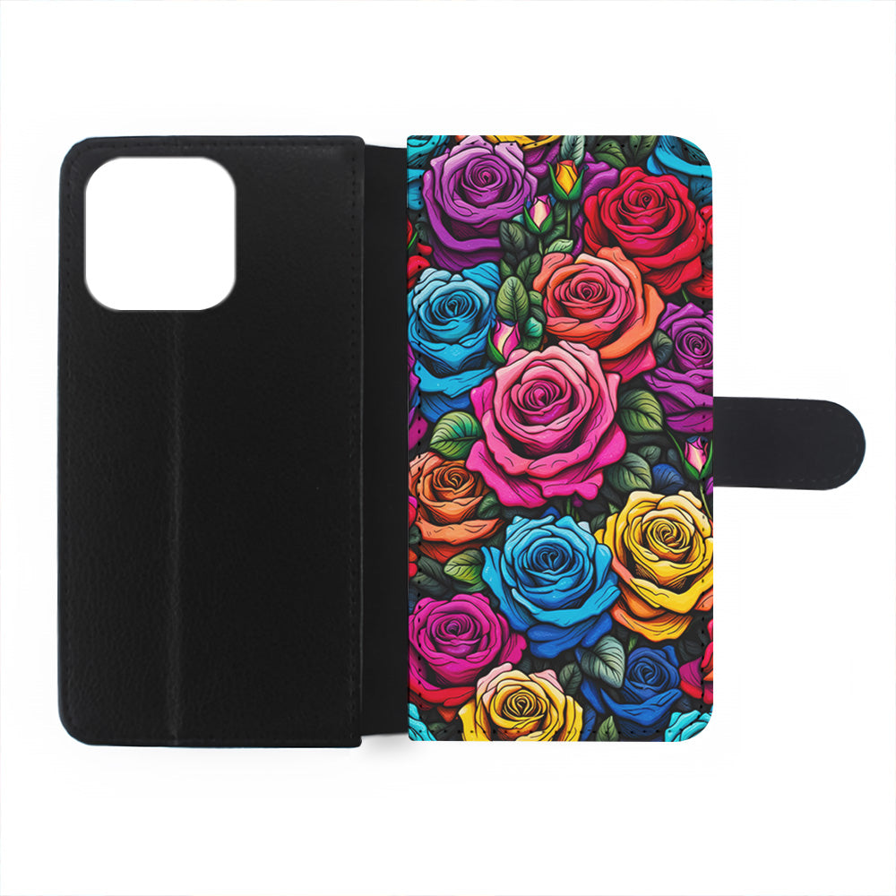 Colourful Roses Flowers Aesthetic iPhone 15 Plus Case