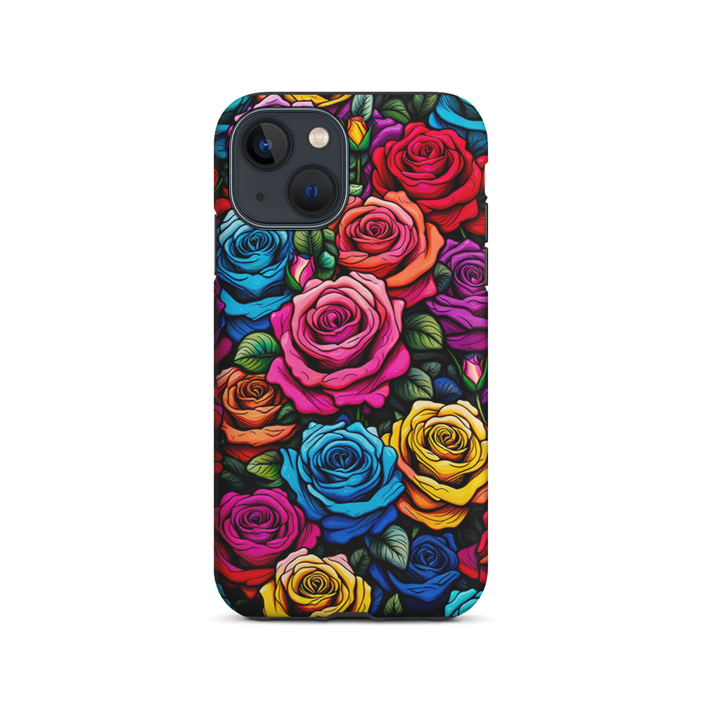 Colourful Roses Flowers Aesthetic iPhone 15 Plus Case