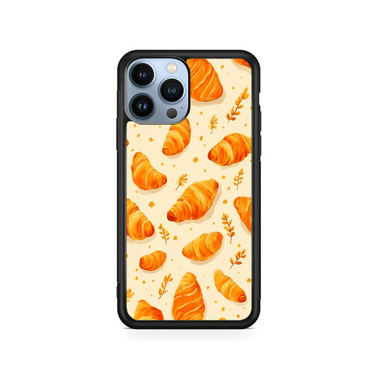 Croissant Dessert Pattern iPhone 15 Pro Case