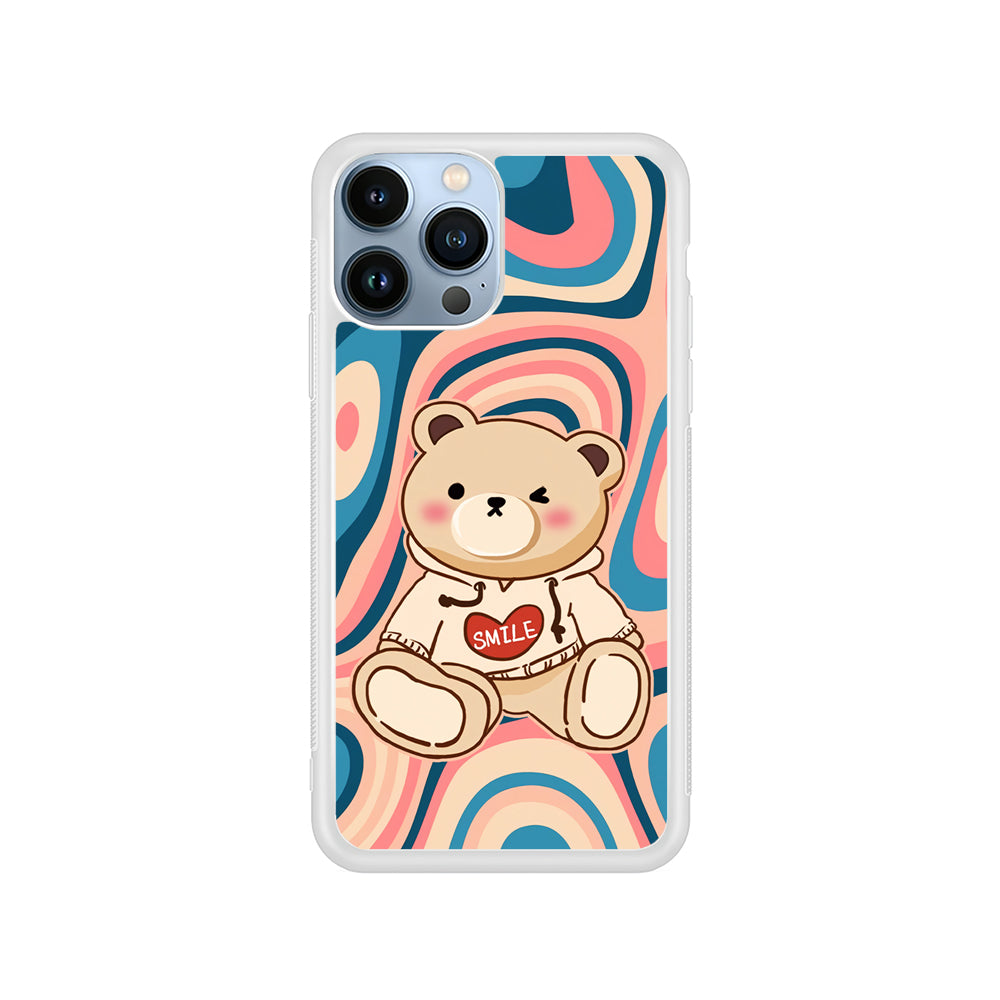 Cute Bear with Hoodie iPhone 15 Pro Case