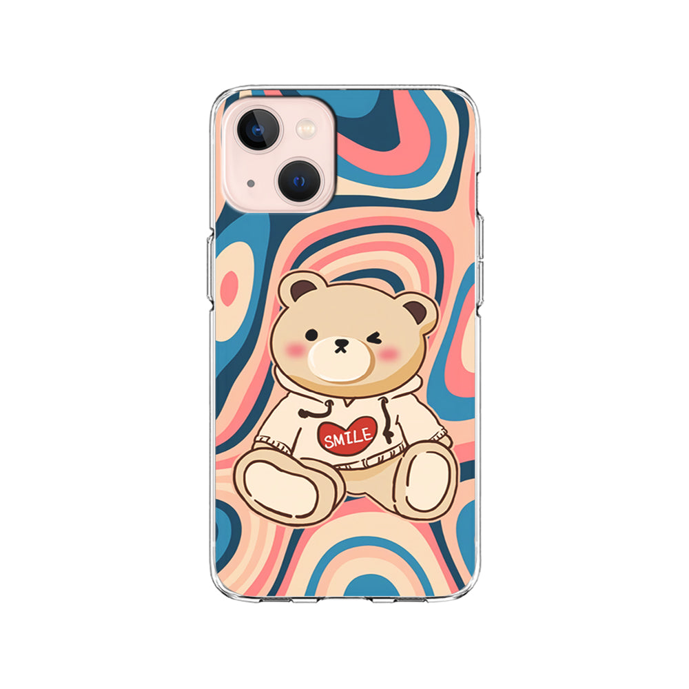 Cute Bear with Hoodie iPhone 15 Plus Case