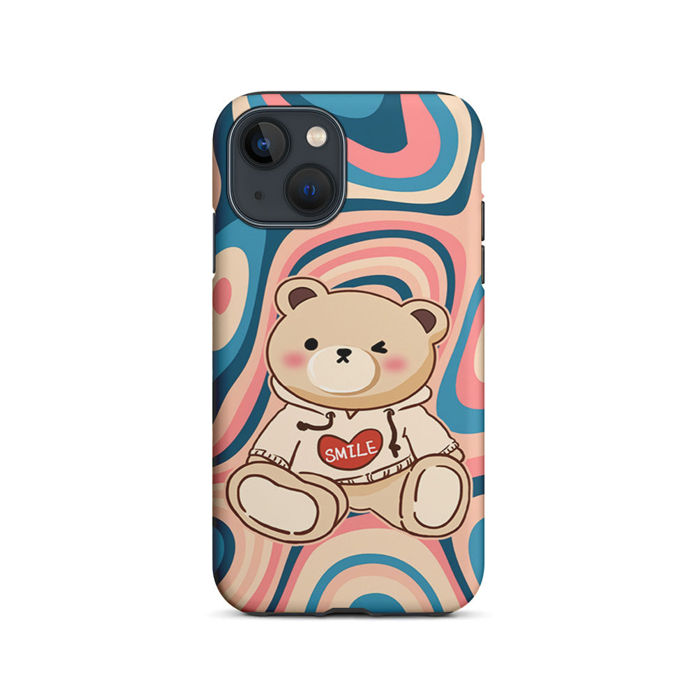 Cute Bear with Hoodie iPhone 15 Plus Case