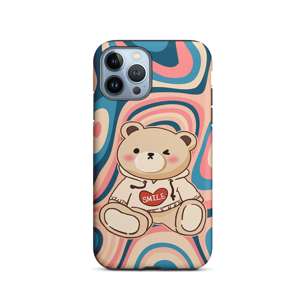 Cute Bear with Hoodie iPhone 15 Pro Case