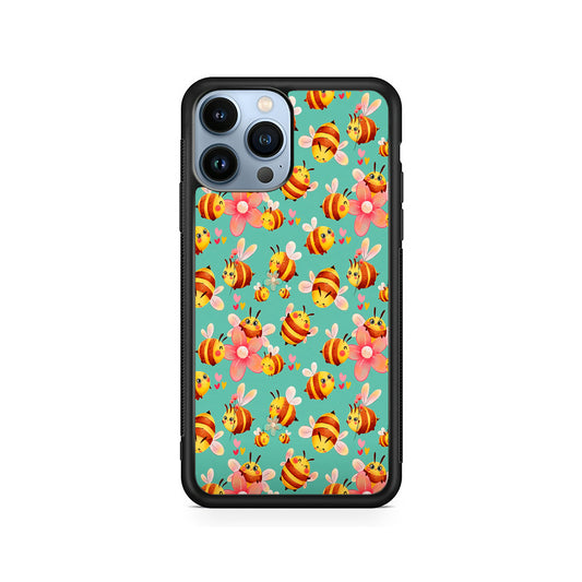 Cute Cartoon Honey Bees iPhone 15 Pro Case