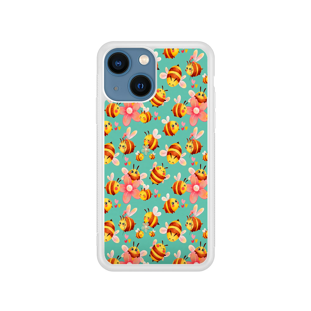 Cute Cartoon Honey Bees iPhone 15 Plus Case