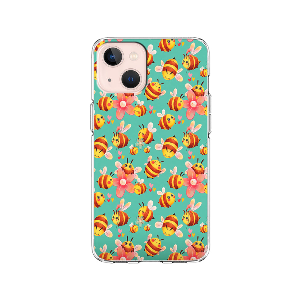 Cute Cartoon Honey Bees iPhone 15 Plus Case