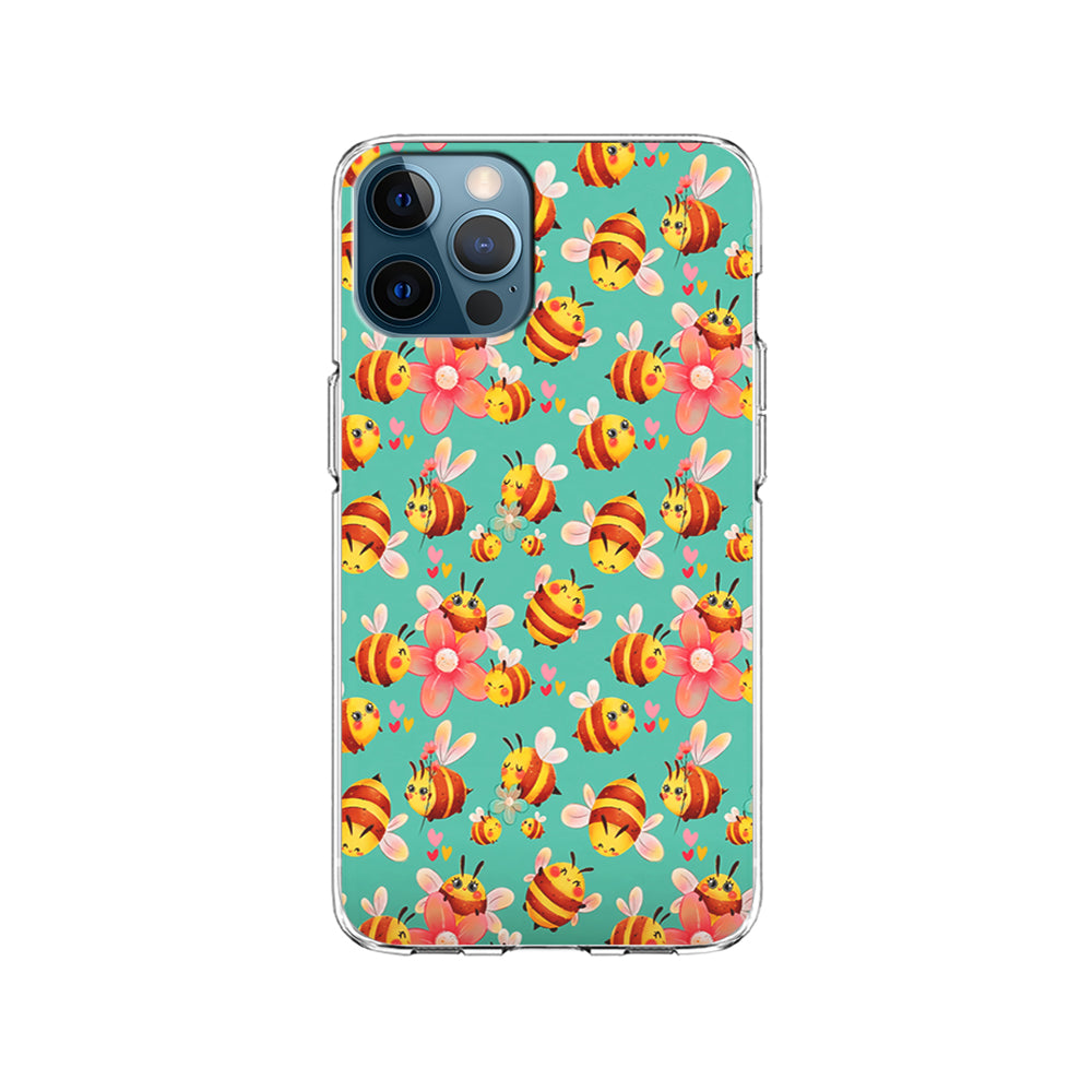 Cute Cartoon Honey Bees iPhone 15 Pro Case