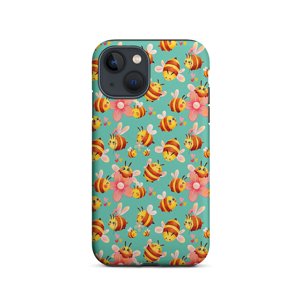 Cute Cartoon Honey Bees iPhone 15 Plus Case