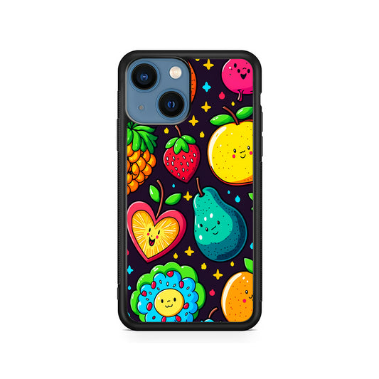 Cute Colorful Fruit Cartoon iPhone 15 Plus Case