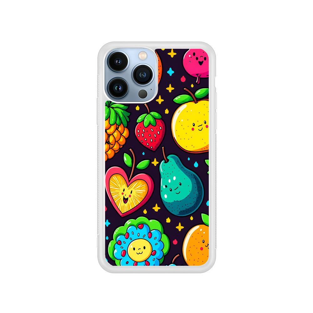 Cute Colorful Fruit Cartoon iPhone 15 Pro Case