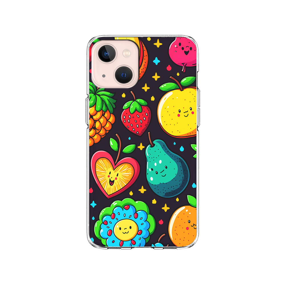 Cute Colorful Fruit Cartoon iPhone 15 Plus Case