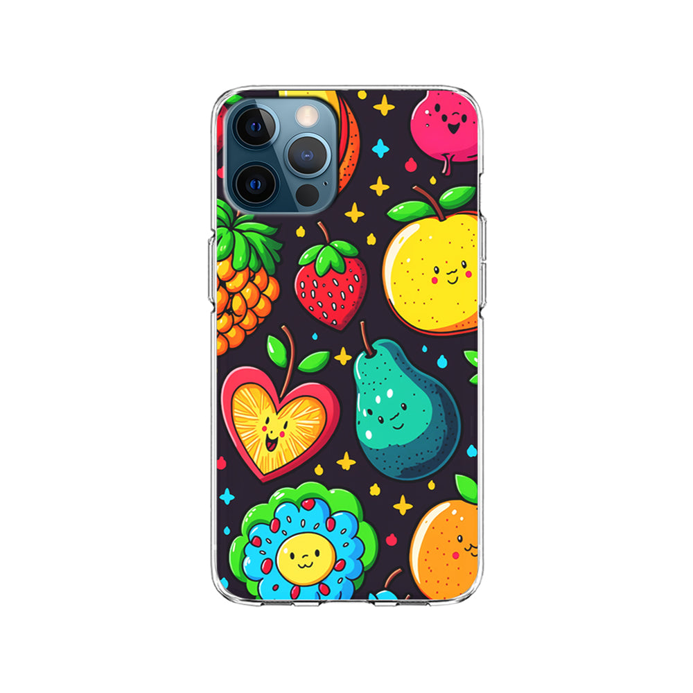 Cute Colorful Fruit Cartoon iPhone 15 Pro Case