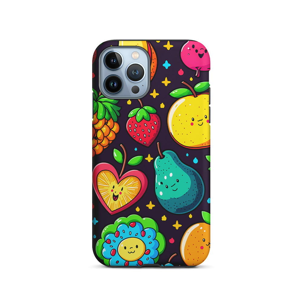 Cute Colorful Fruit Cartoon iPhone 15 Pro Case