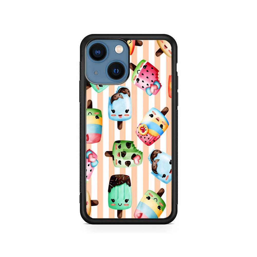 Cute Face Ice Cream Stick iPhone 15 Plus Case