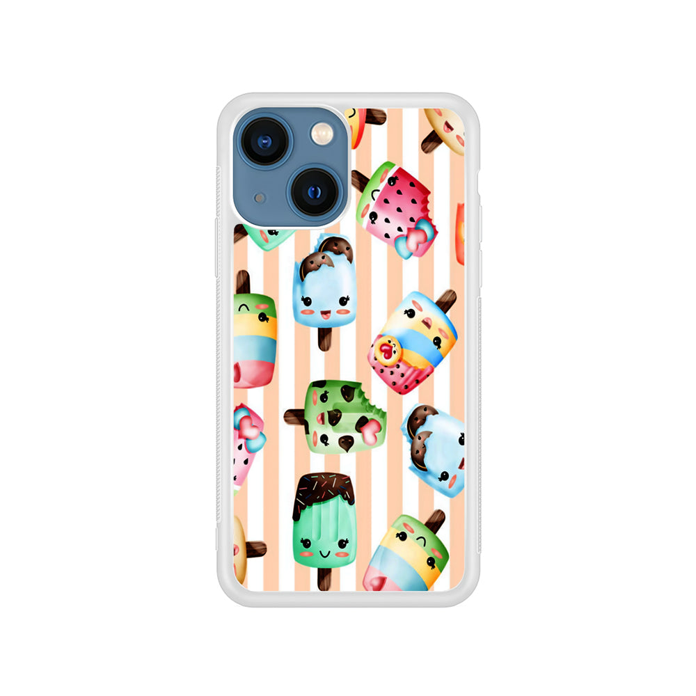 Cute Face Ice Cream Stick iPhone 15 Plus Case