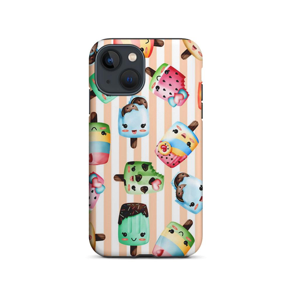 Cute Face Ice Cream Stick iPhone 15 Plus Case