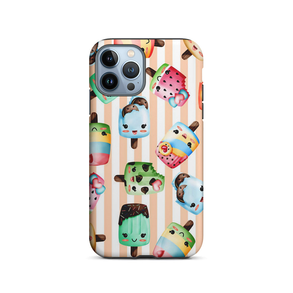 Cute Face Ice Cream Stick iPhone 15 Pro Case