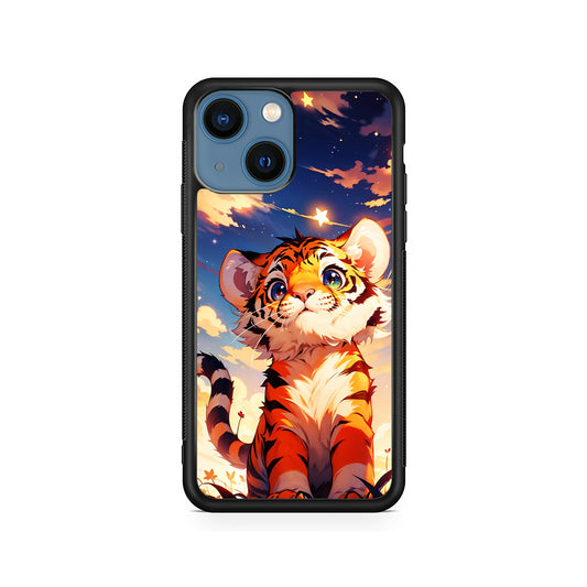 Cute Little Tiger in The Forest iPhone 15 Plus Case