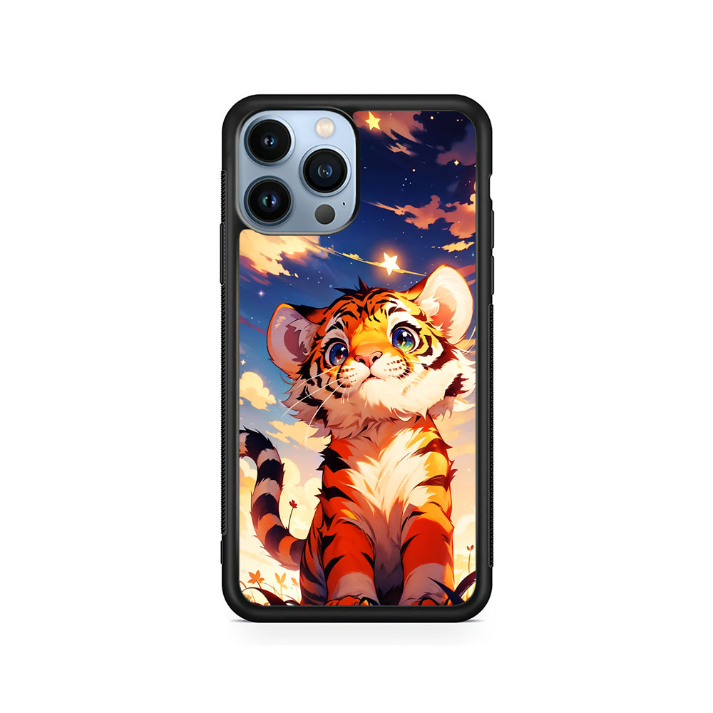 Cute Little Tiger in The Forest iPhone 15 Pro Case