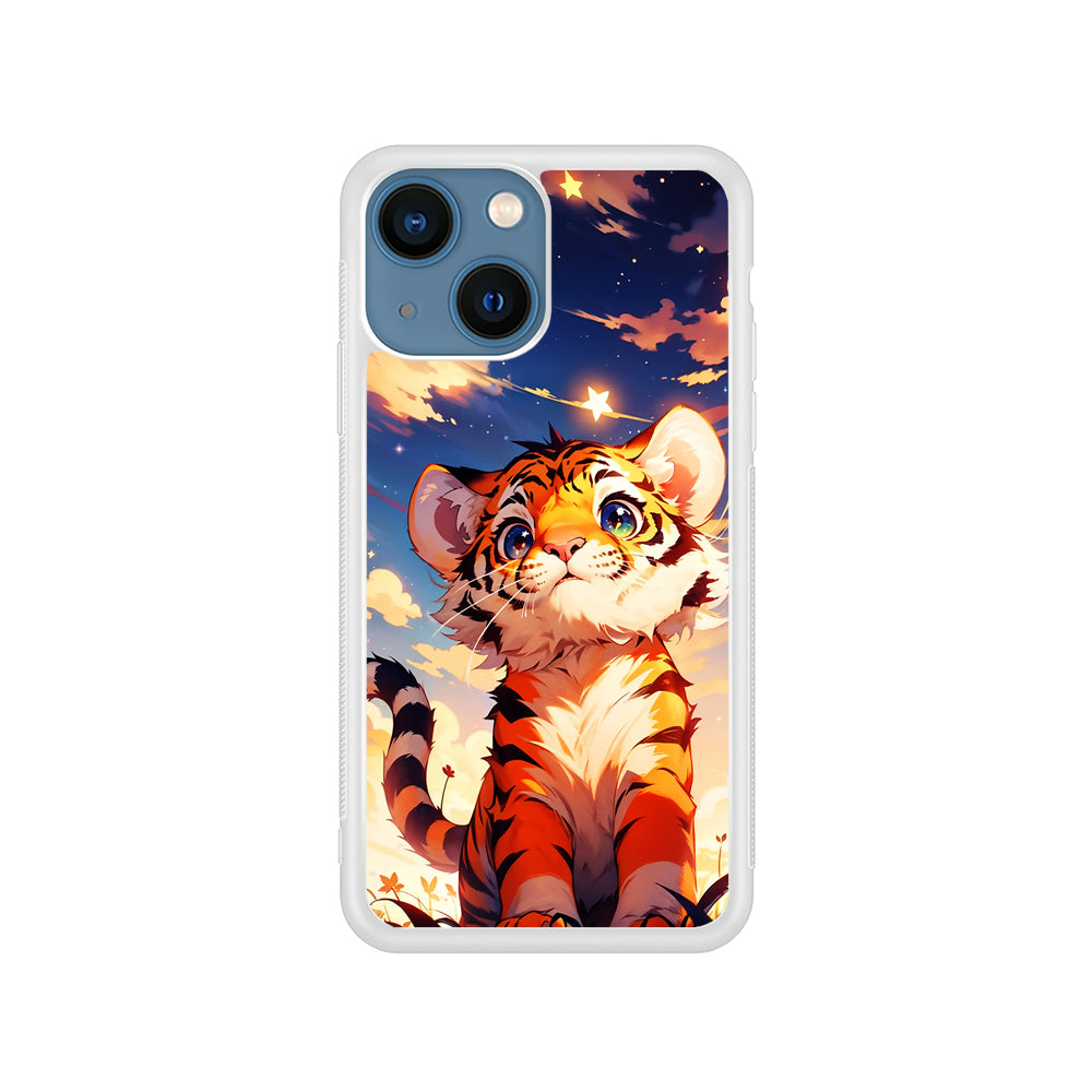 Cute Little Tiger in The Forest iPhone 15 Plus Case