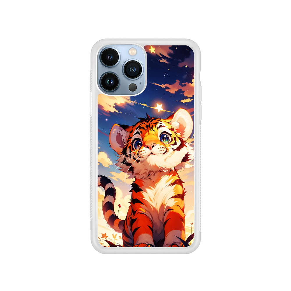 Cute Little Tiger in The Forest iPhone 15 Pro Case