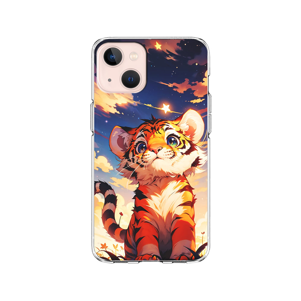 Cute Little Tiger in The Forest iPhone 15 Plus Case