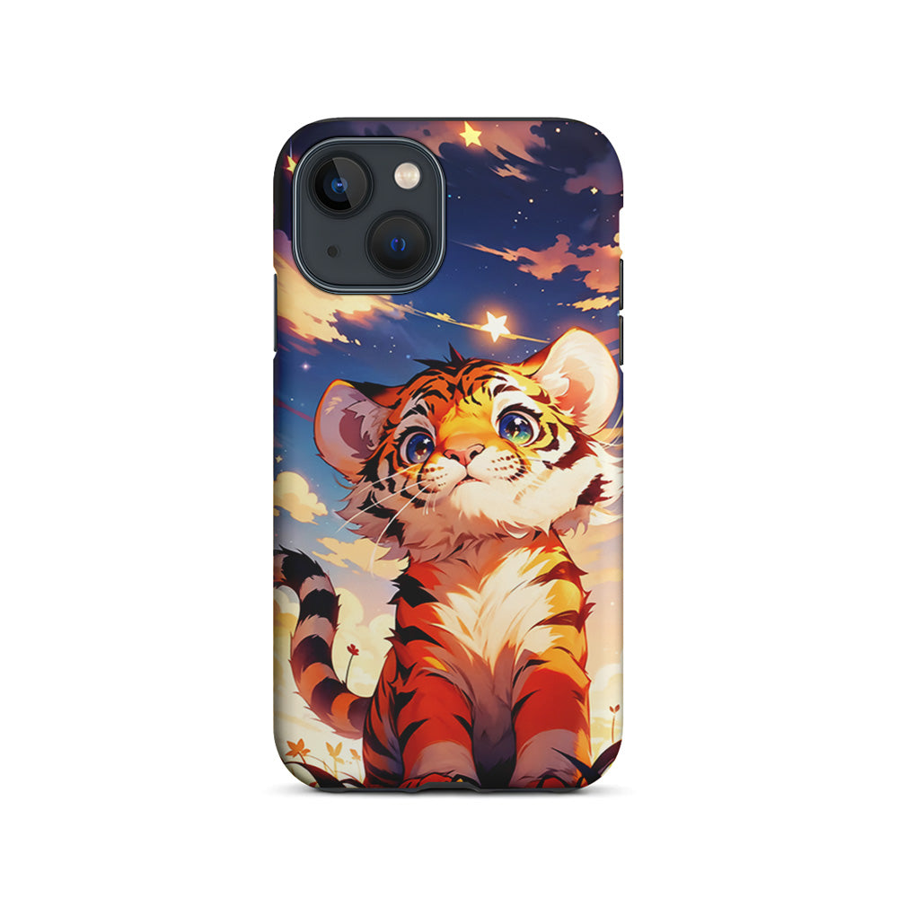 Cute Little Tiger in The Forest iPhone 15 Plus Case