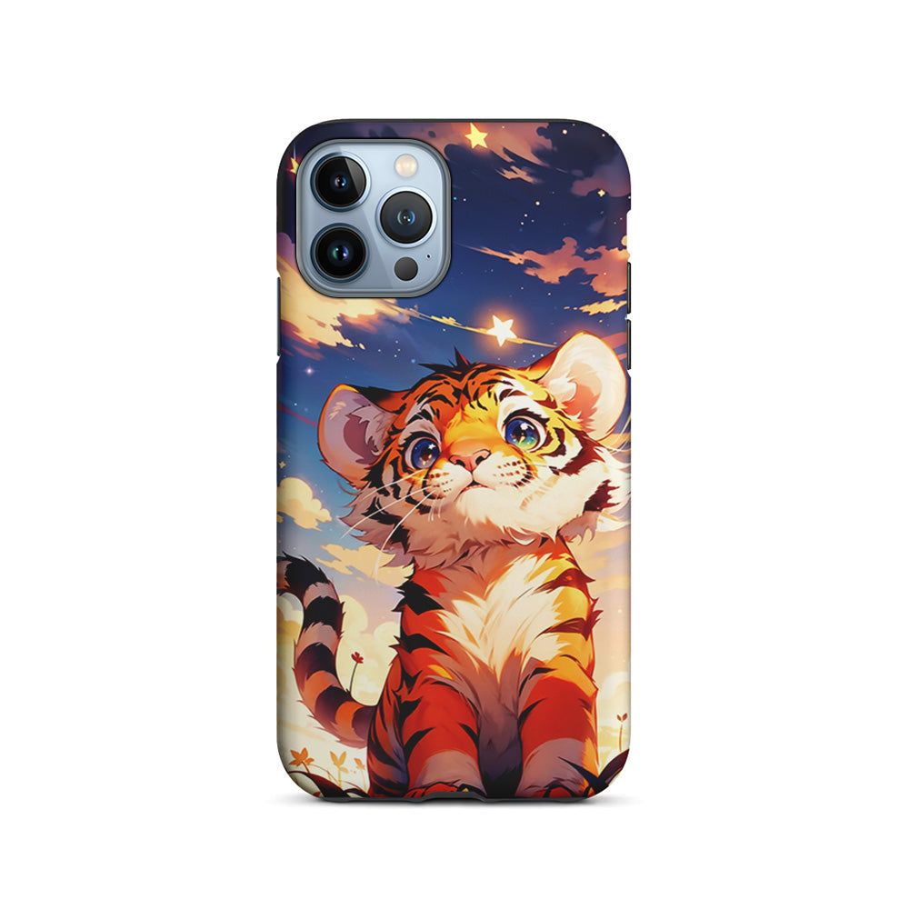 Cute Little Tiger in The Forest iPhone 15 Pro Case